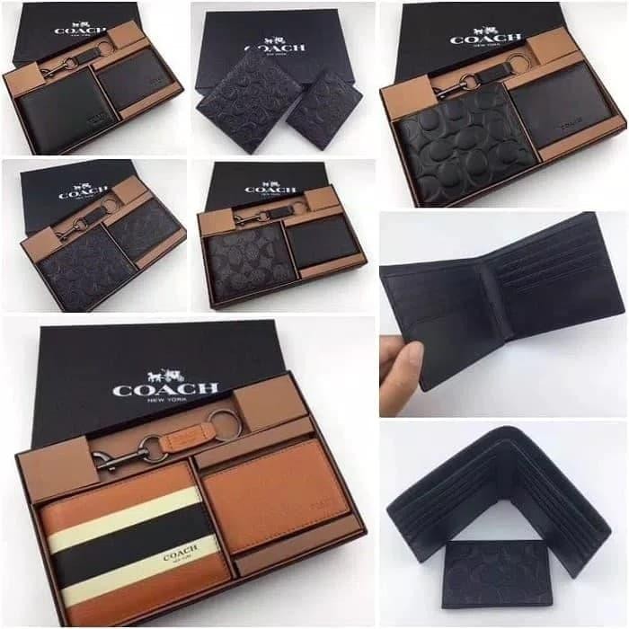 Dompet Coach Men Wallet Complete Gift Box
