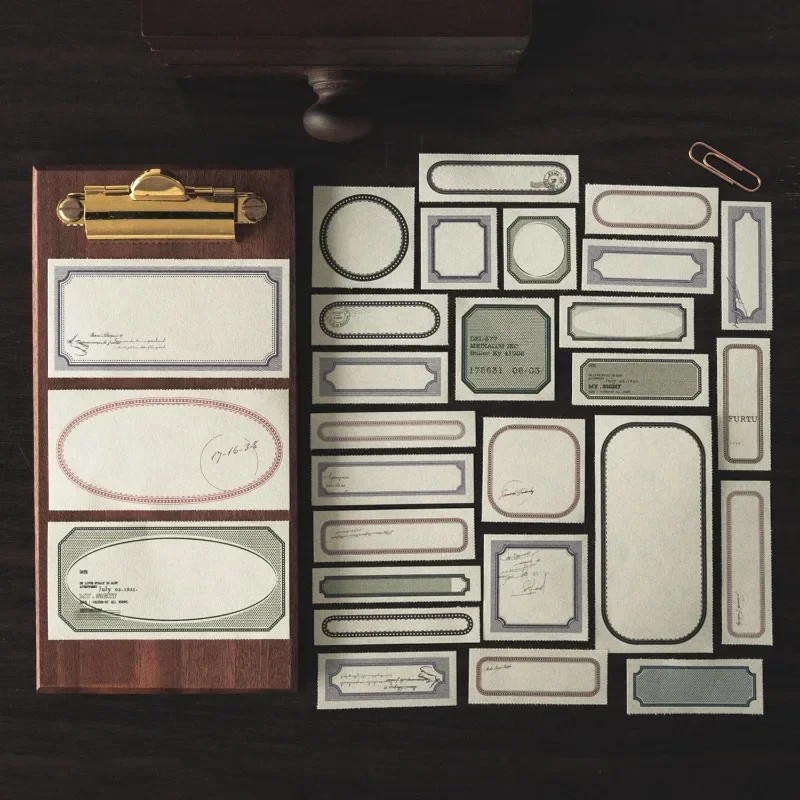 

30Pcs Set Basic Tear border Notebooks Collage Handbook Material Writing Scrapbooking cut 142*92mm