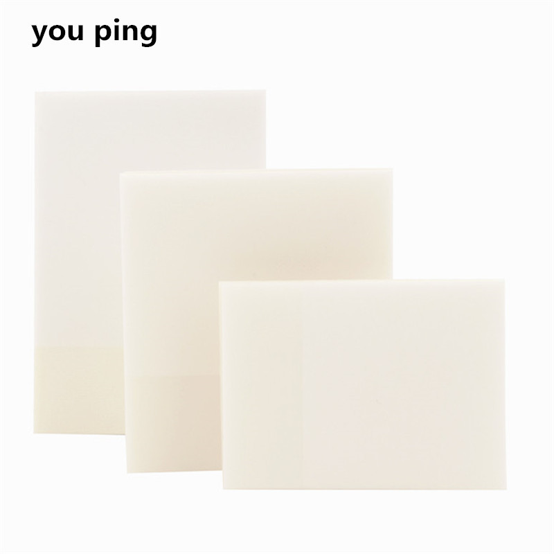 

Transparent Sticky Notes 50 sheets S M L Size Memo Pad Bookmark Marker Memo Sticker Paper Office