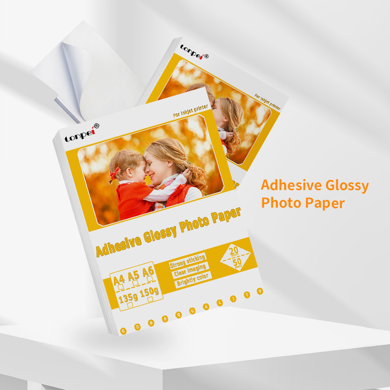 

Adhesive Backed Photo Paper A4 A5 A6 Single-Sided Glossy Sticker 135G 150G Inkjet Printer Use