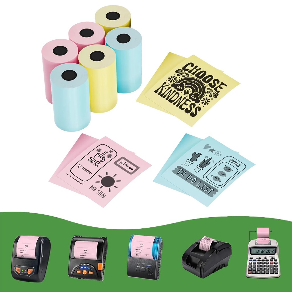 

Color Thermal Receipt Roll Paper Compatible With 80mm Receipt Printer Square POS Register For