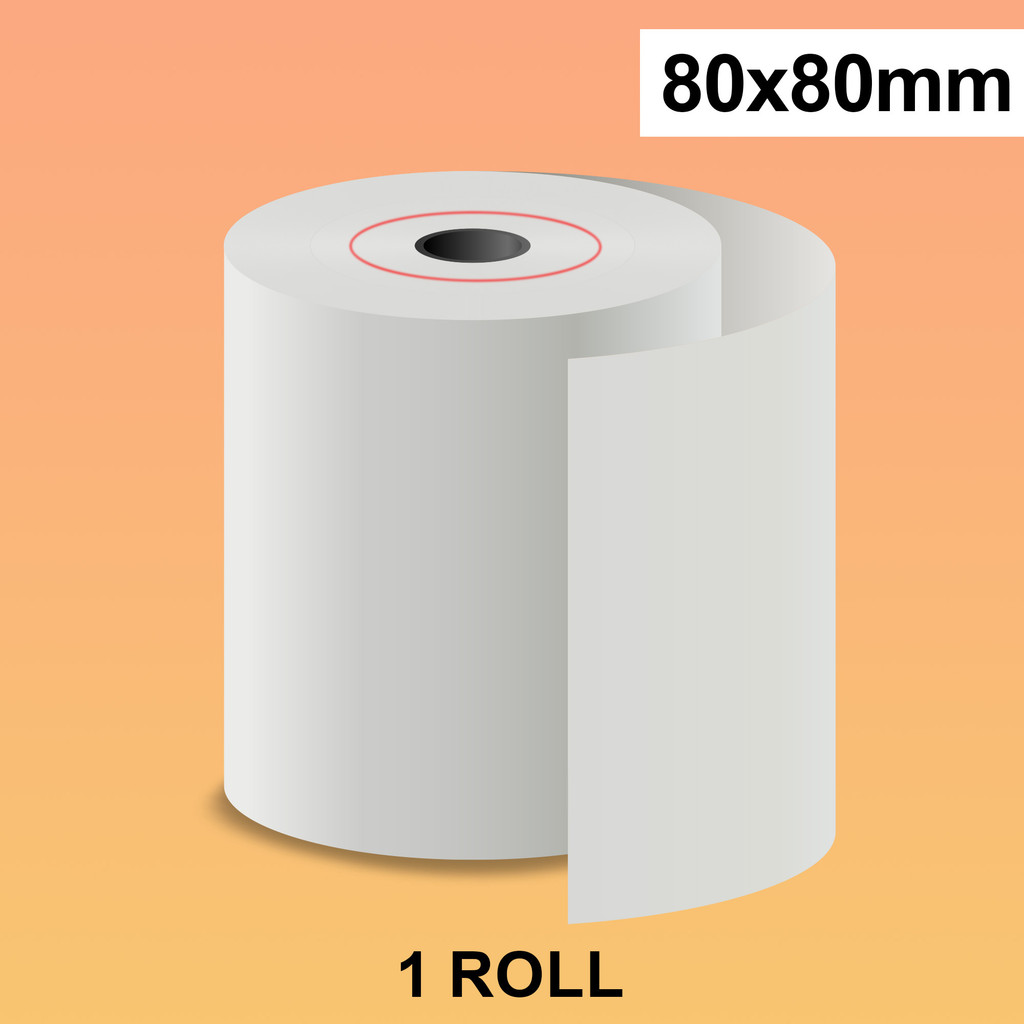 

80X80mm Tharmal Paper Till Rolls for PDQ Machines 1 Roll Thermal Receipt Roll Card Machine Printer