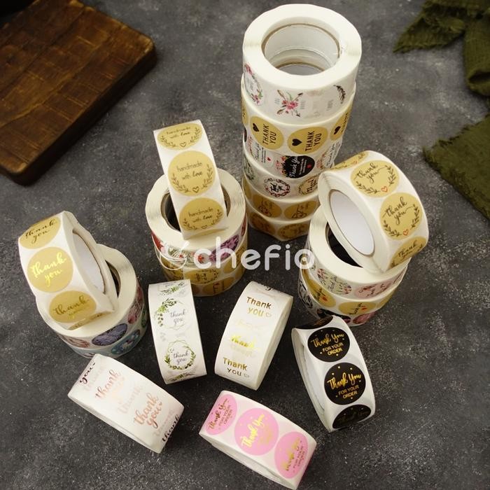 

Chefio Sticker Label Thank You Roll / Sticker Kertas Packing Kotak Kue