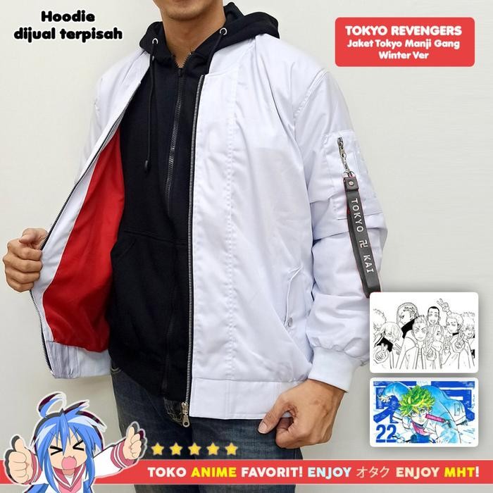 Jaket Bomber Anime Tokyo Revengers Tokyo Manji Kai Winter Mikey Draken