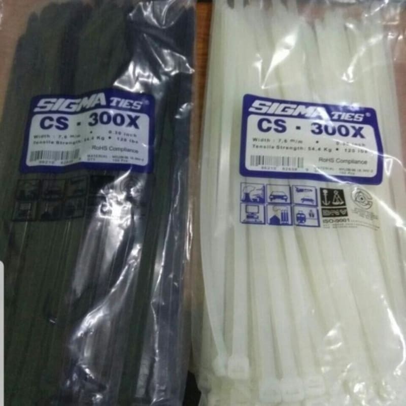 

kabel ties sigma CS-300X Tali pengikat 30cm x 7.6mm