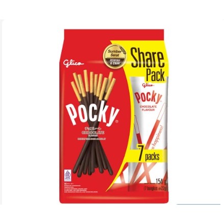 

Glico Pocky Biskuit Chocolate Share Pack 154 gram 1 pack