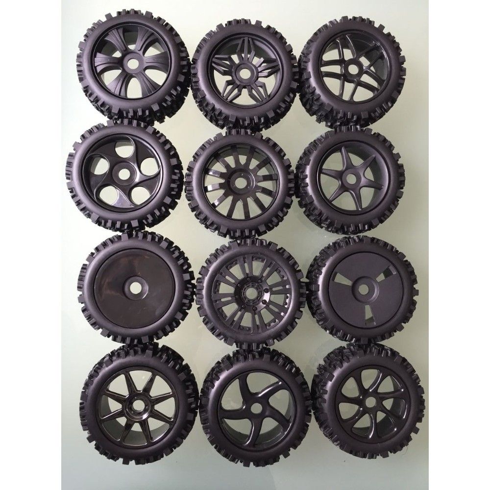 1/8 RC Off/on Road Brushless Electric /NITRO Buggy Wheels/Tires 4pcs Kyosho aRAXXAS HOBAO HPI LOSI