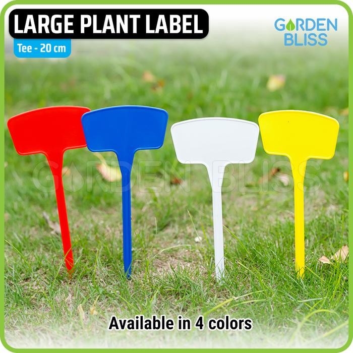 Premium Large Plant Label Name Tag - Label Penanda Tanaman Besar, Model Tee - T 20 cm