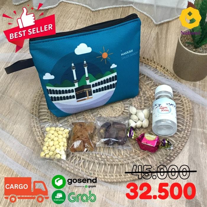 

New Paket Hampers Pouch Oleh Oleh Haji Umroh Souvenir Makanan Khas Arab
