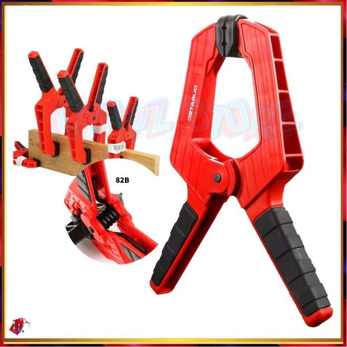 Spring Clamp 4 6 7 9 Inch Klem Jepit Klip Catok Kayu Besi Alat Penjepit Multiplek Backdrop Pegas