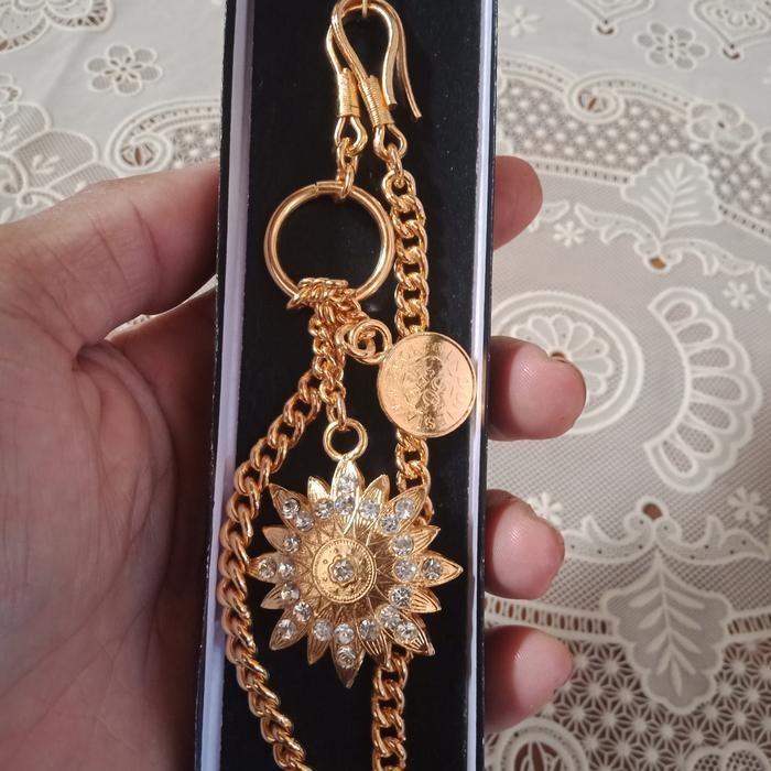 Azka Pin Bros Rantai Baju Beskap Model Koin Dan Matahari Bolak Balik