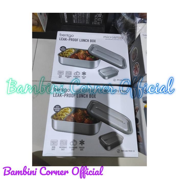 Bentgo Stainless Microsteel Lunch Box - Stainless Steel Kode 1135