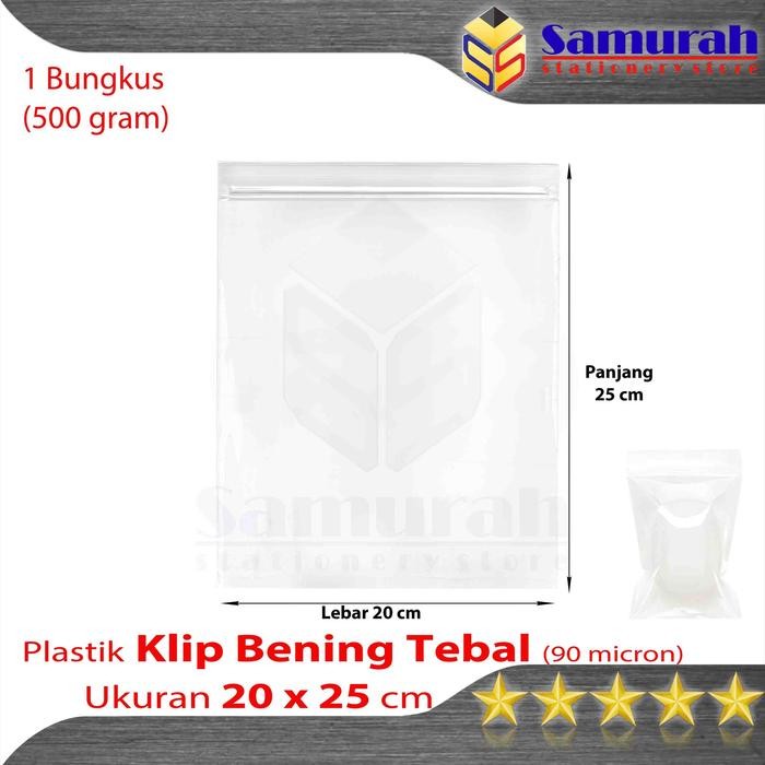 Plastik Klip PP Tebal 20 x 25 x 90 Micron / Zip Lock Transparant PP Kode 1353