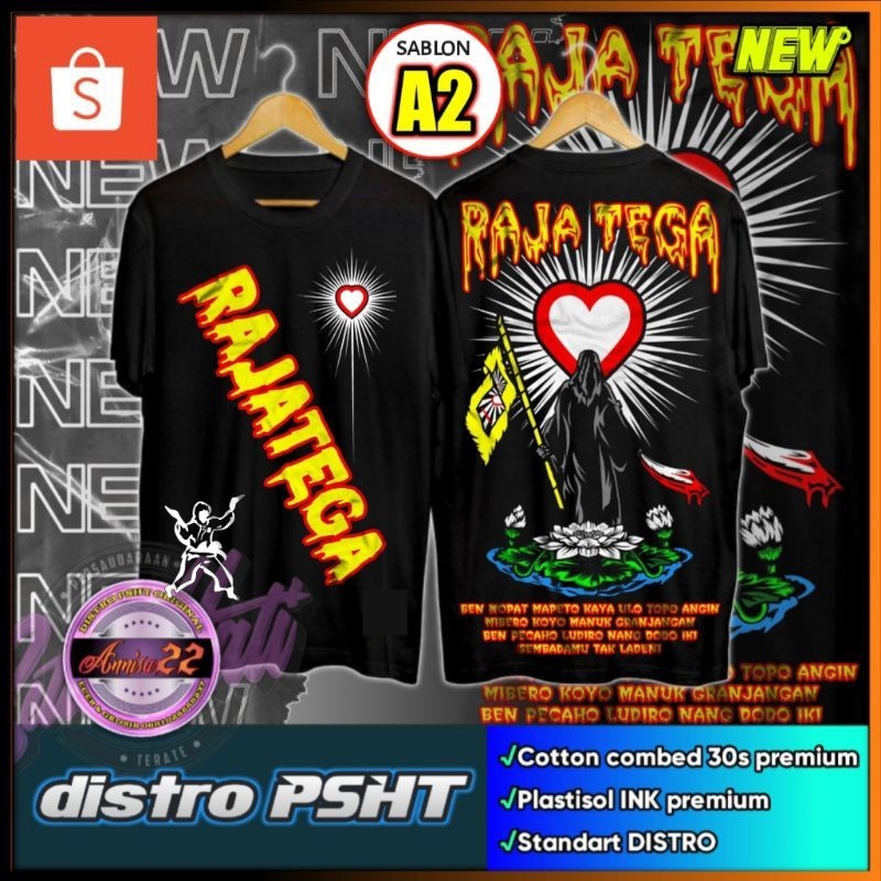 Ori KAOS PSHT RAJA TEGA SABLON A2 LAWAS'ANT (KODE A1) PANJANG