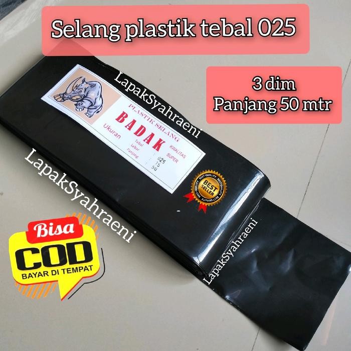 selang plastik PE hitam 3 dim x 50mtr tebal 025 selang sawah selang air selang plastik PE