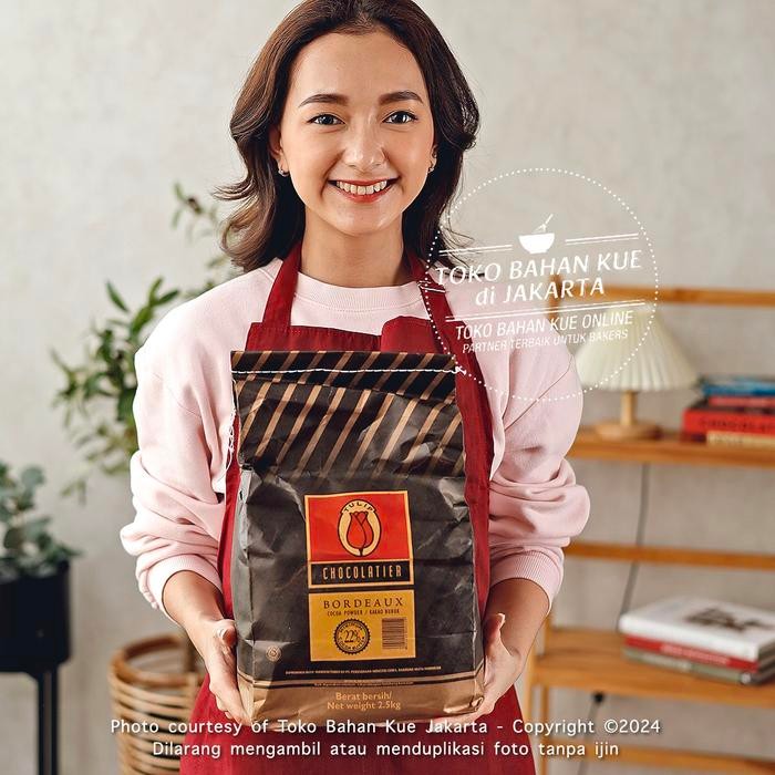 

Tulip Bordeaux 250Gr Pure Cocoa Powder Cokelat Bubuk Murni Tulip Chocolatier Coklat Bubuk Kakao