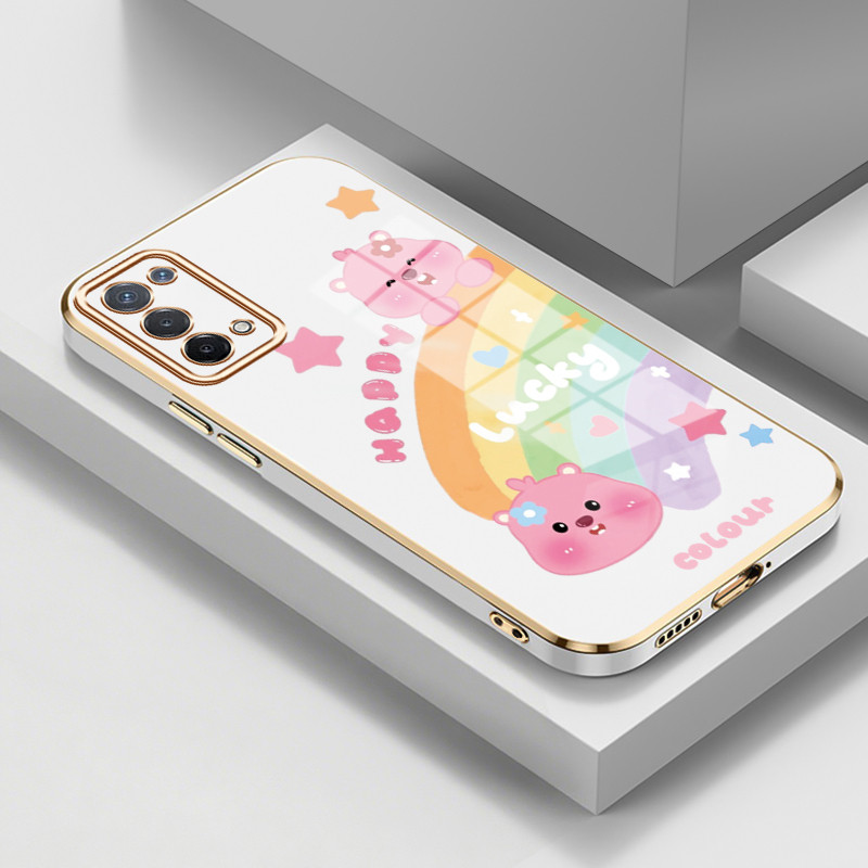 Casing Untuk OPPO A74 5G A54 5G Case Casing Pelangi Hiburan silikon tahan HP Softcase Kasing electro