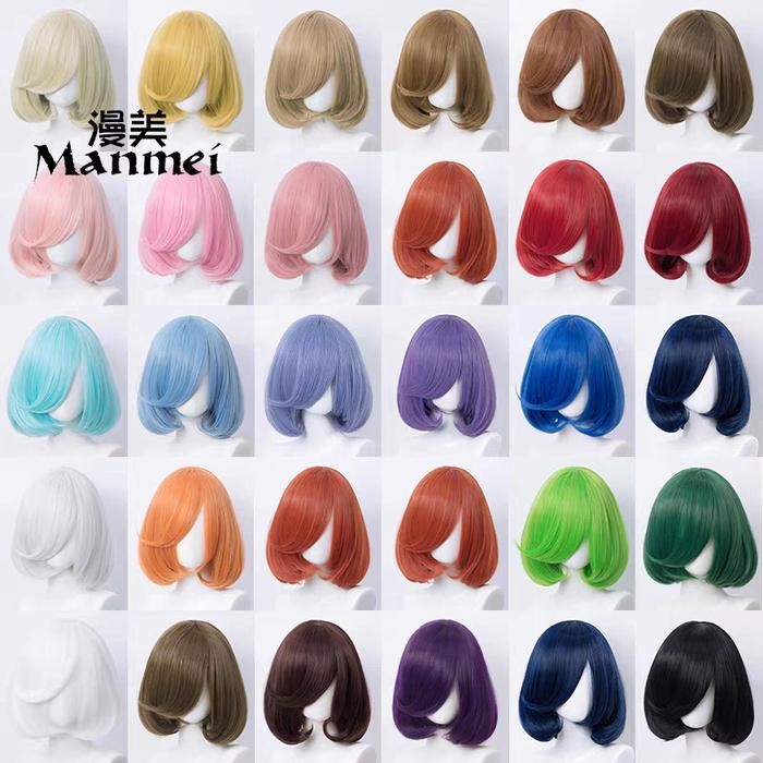 [~ READY STOCK ~] Wig Base Bob Manmei Pendek 35cm