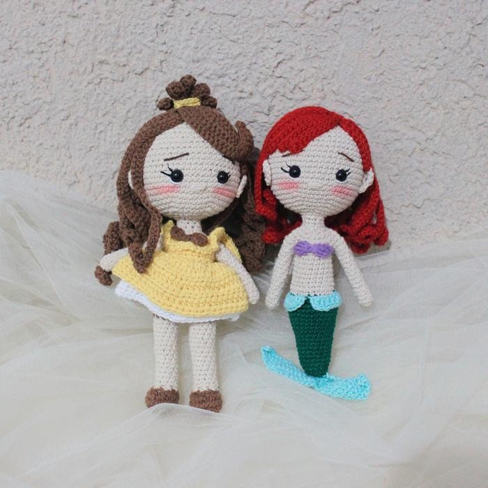 Boneka Amigurumi Rajut Disney Princess Tambahan Hampers Gift Box