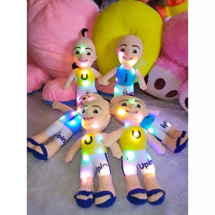 Ipin Upin Mainan Anak Karakter Kartun Boneka Upin Ipin Pake Lampu Led