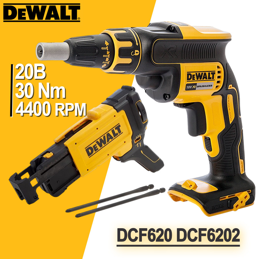 DEWALT 20V Brushless Cordless Drywall Screw Gun With Attachment Brushless 360 Rotation Nail Gun Bare
