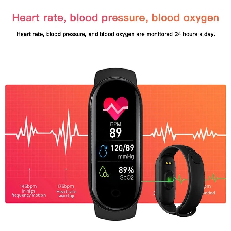 M7 Smart Band Watch Silicone Heart Rate Smart Band Varied Dials Fitness Tracker Blood Pressure Sport