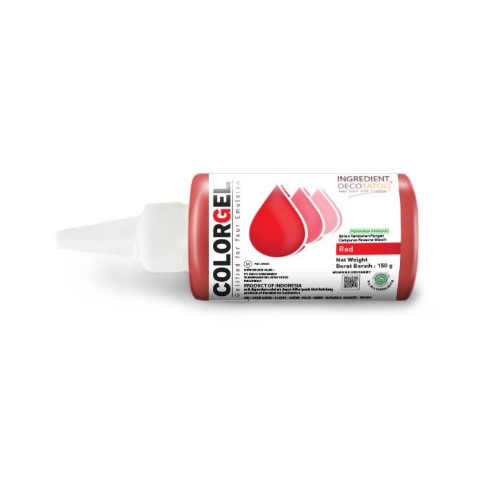

Pewarna Makanan COLOR GEL RED DECOTATOO 150 GR