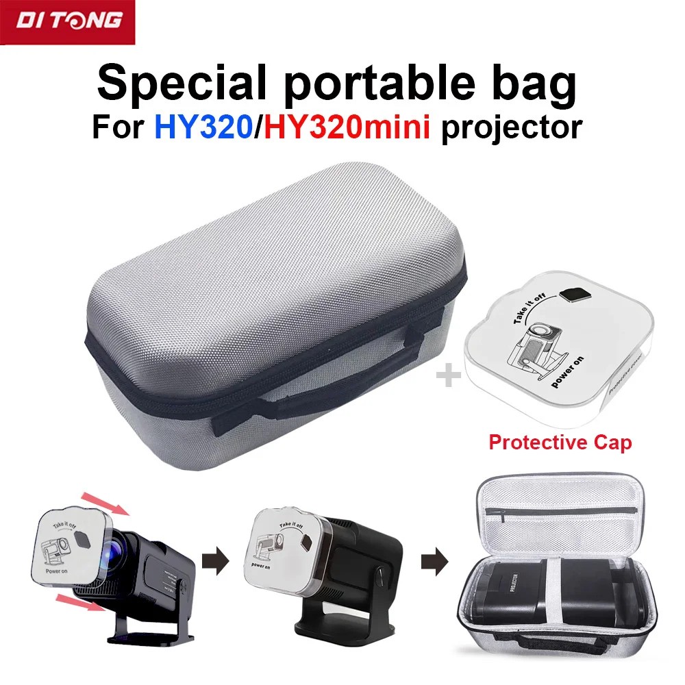 DITONG HY320 Projector Storage Case Travel Carry Projector Bag for Magcubic HY320 Projetor HY320mini