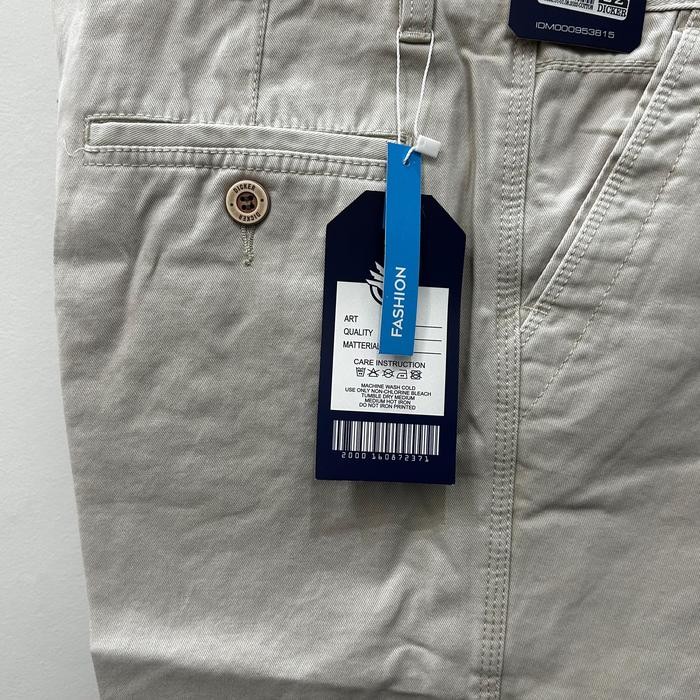 SALE Dicker Asli original TERBARU celana kanvas pendek putih tulang original pria chino keren 28