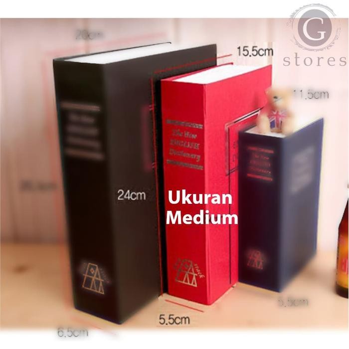 brankas buku + kunci gembok medium kode 655