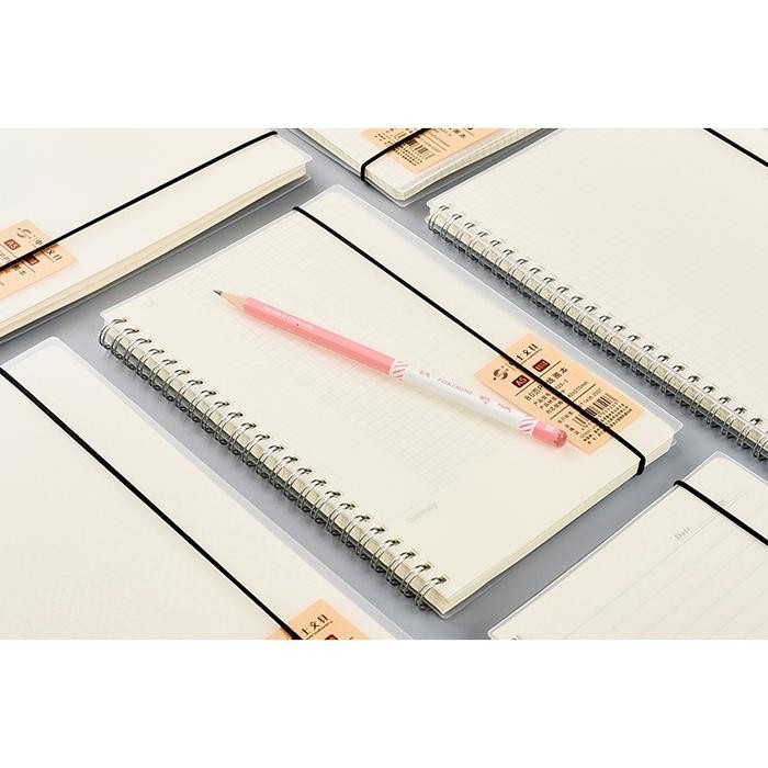 

Buku Tulis B5 Ring Grid, Blank, Horizontal Cover Transparan