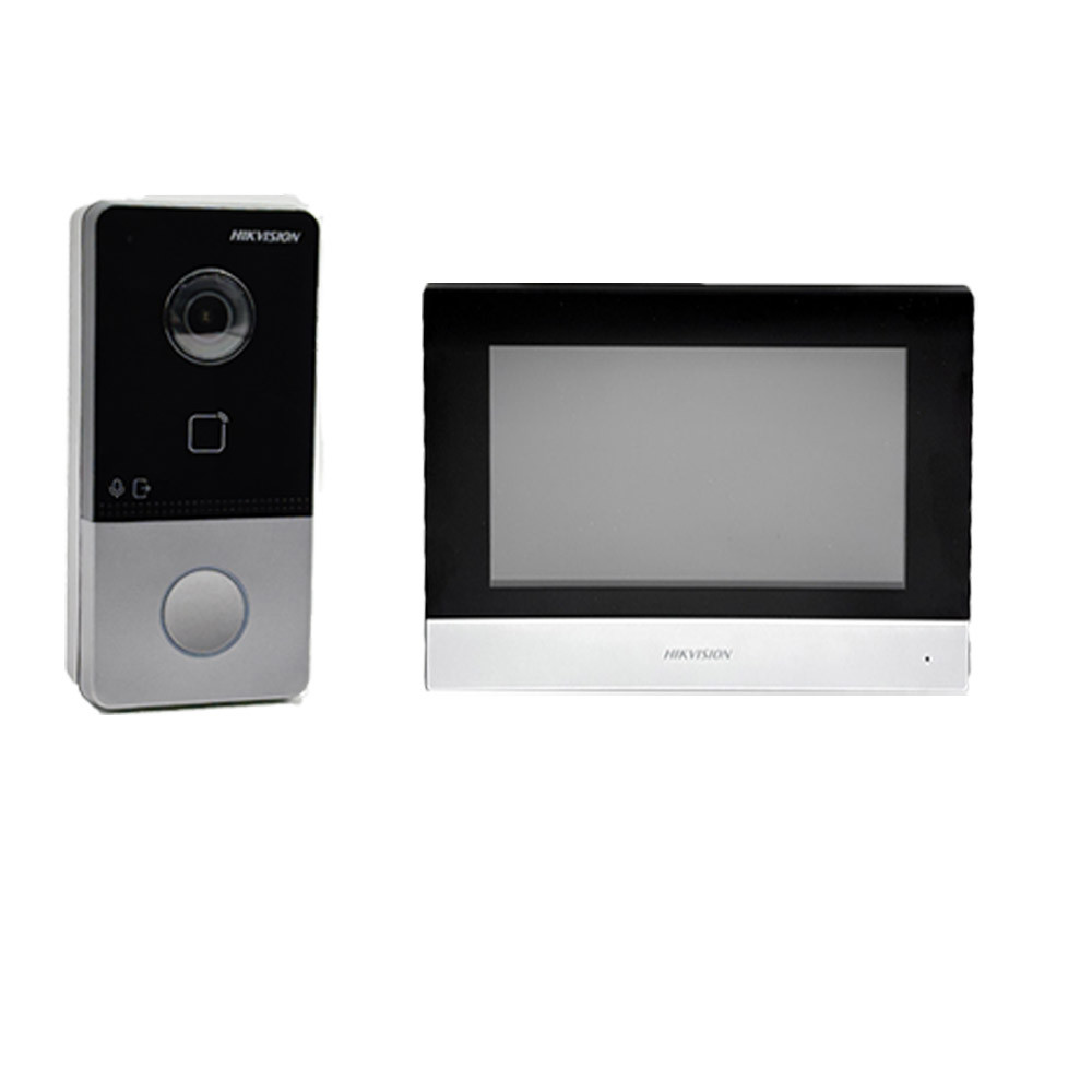 Hikvision DS-KIS603-P(C) Video Intercom Kit Built-in Mic DS-KV6113-WPE1(C) Doorbell Poe Door Station
