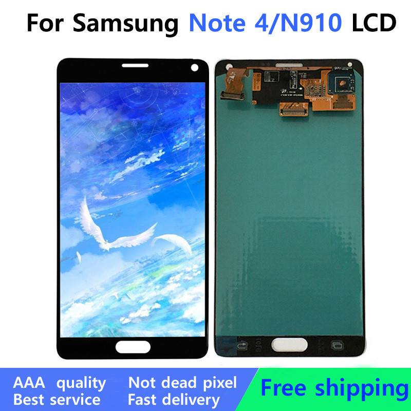 Tested Note 4 LCD Screen For Samsung Galaxy Note 4 Note4 N910 N910A N910F N910H Display Touch Screen