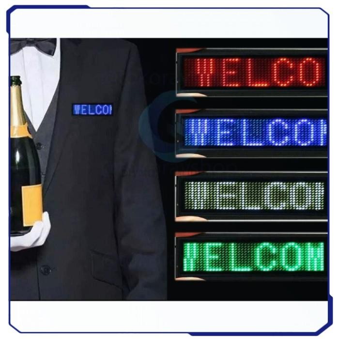 

READY Name Tag LED Mini Board Portable with Bluetooth 230 mAh - NB1144 NEW