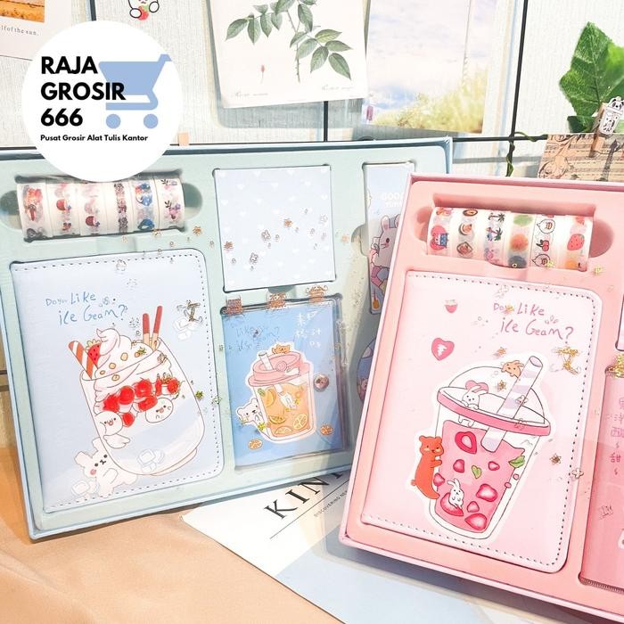 

READY Paket jurnal 7 in 1 Motif boba Alat Amplop NEW