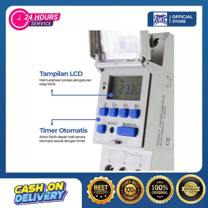 MCB Timer Programmable Timer Switch Relay 16A 220V 2000W - THC15A