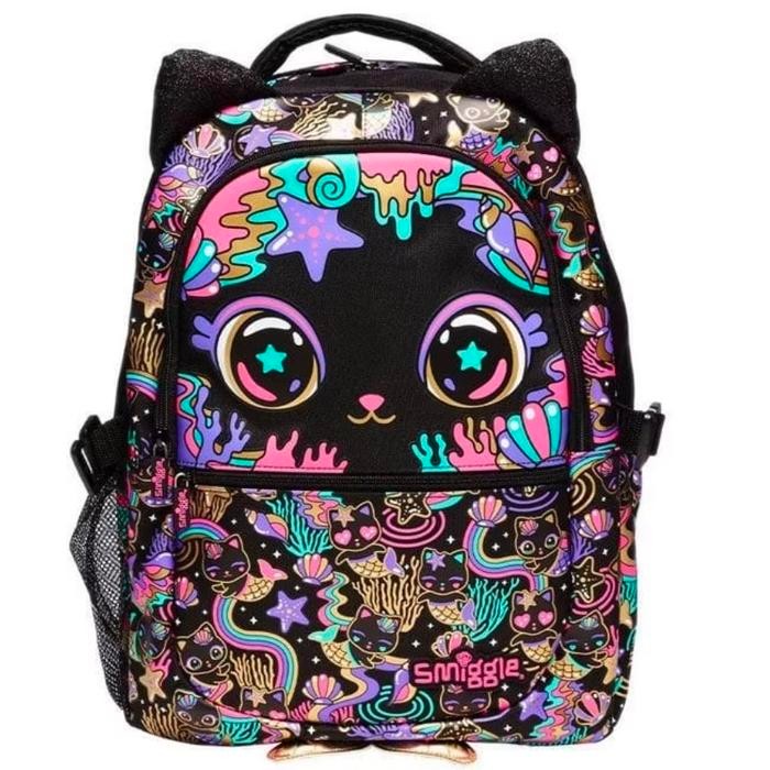 SMIGGLE HEY BLACK CAT BACKPACK/ SMIGGLE SCHOOL BAG/ KIDS BACKPACK/KADO
