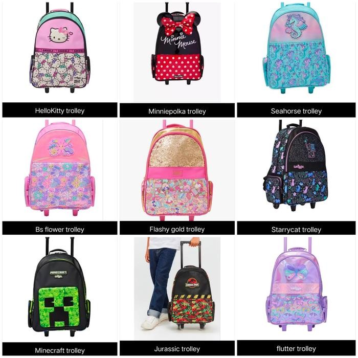 SMIGGLE TROLLEY BACKPACK/ TAS KOPER ANAK / TAS DORONG SEKOLAH SD /KADO