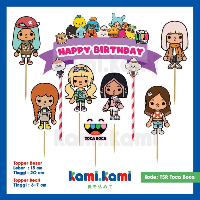 Cake Topper Set Toca Boca / Toca Life