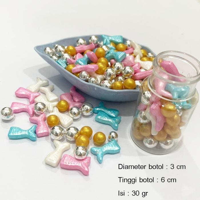 Topper Kue Sprinkle Mutiara Hiasan Kue Ulang Tahun Sprinkle mermaid