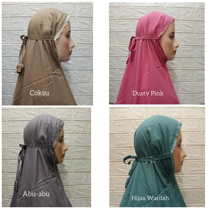 (Allthebest) Mukena rayon super premium polos jumbo adem cantik bagus