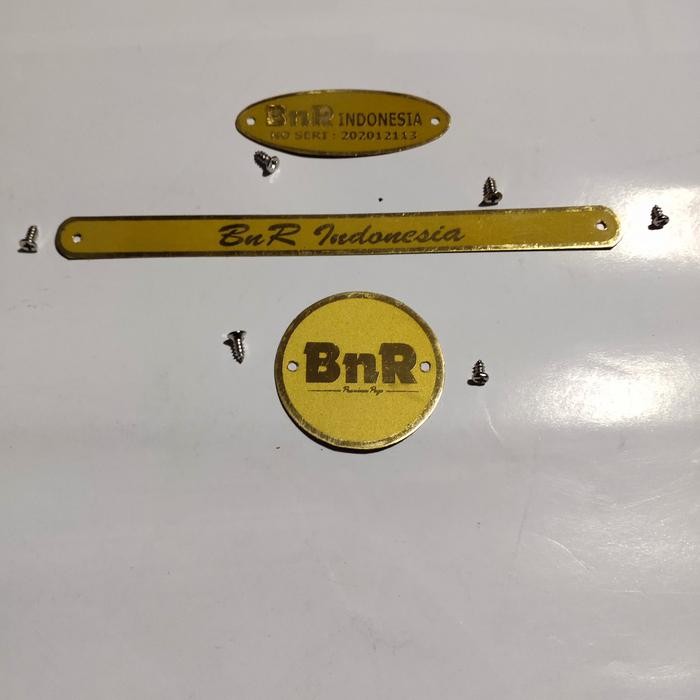 Satu no seri BnR plat bnr indonesia logo bulat bnr original sekrup