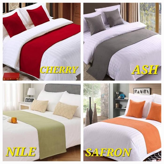 Bed Runner set 40x200cm + 2 Sarung Bantal 40x40cm