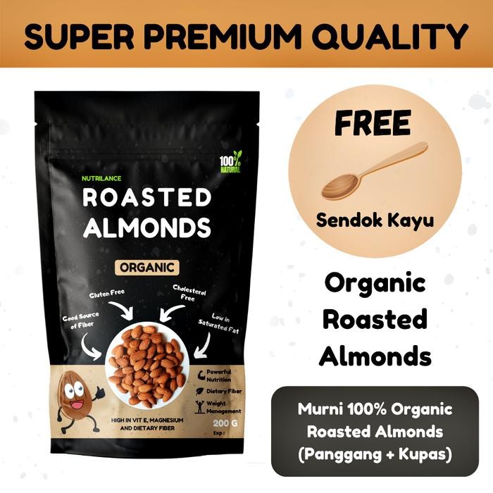 

Kacang Almond Panggang Kupas Organik - Premium Quality
