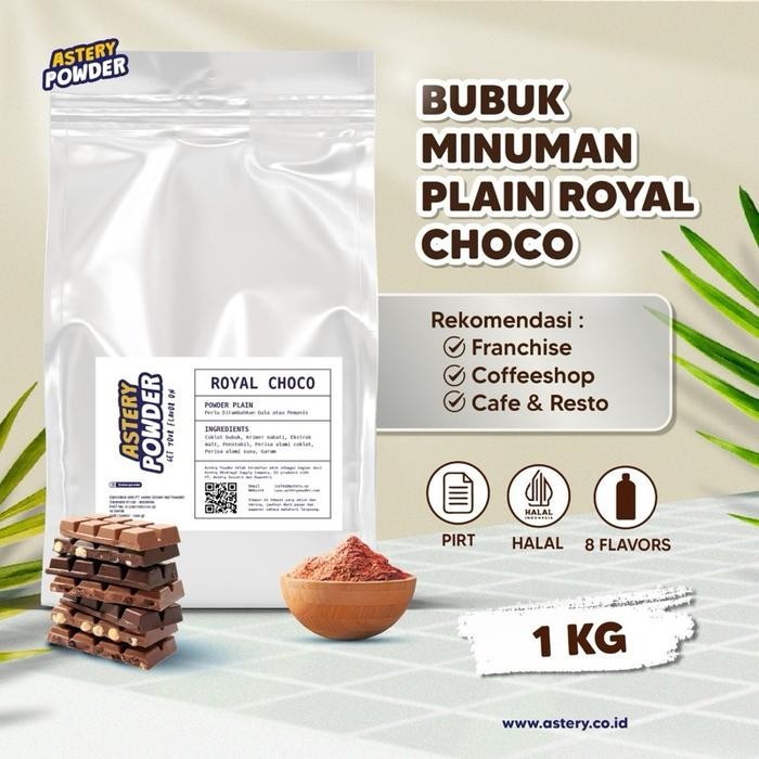 

Astery Powder - 1 KG Royal Choco Powder Plain / Royal Choco Powder Plain / Bubuk Royal Choco Minuman
