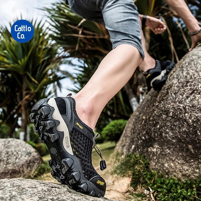 Eiger - Sepatu Pria Outdoor Hiking Sepatu Gunung Olahraga Quick Dry - Drausser