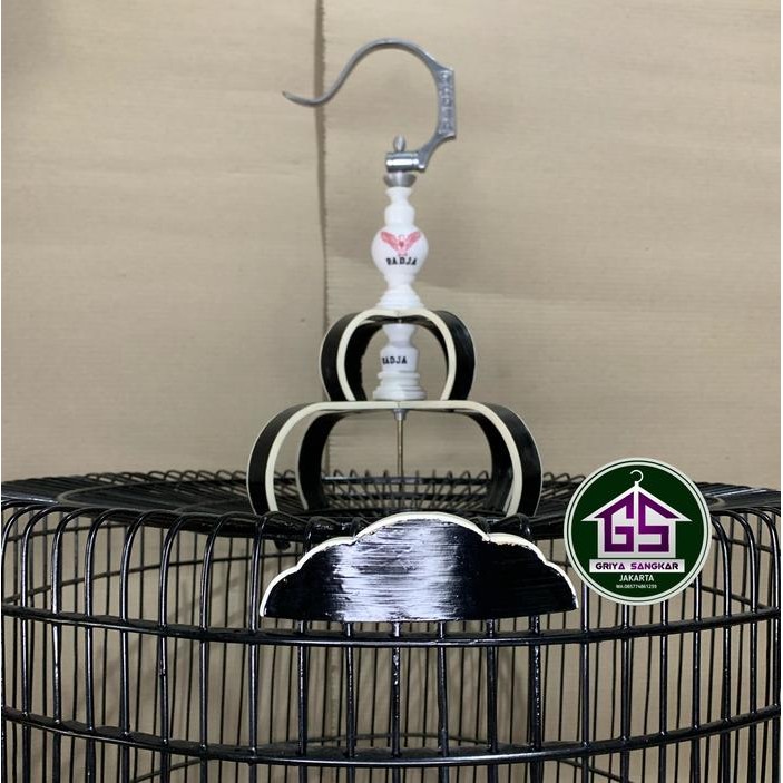 SANGKAR KANDANG MURAI RADJA LIS AKRILIK HITAM NO 2