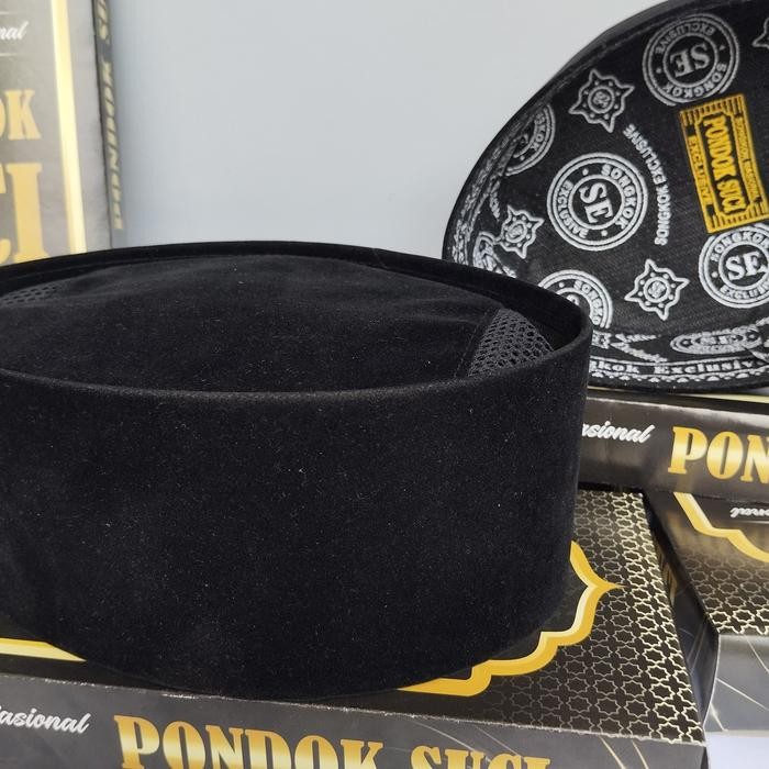 (Allthebest) PONDOK SUCI peci polos hitam AC tinggi 9 dewasa murah Kain Muslim