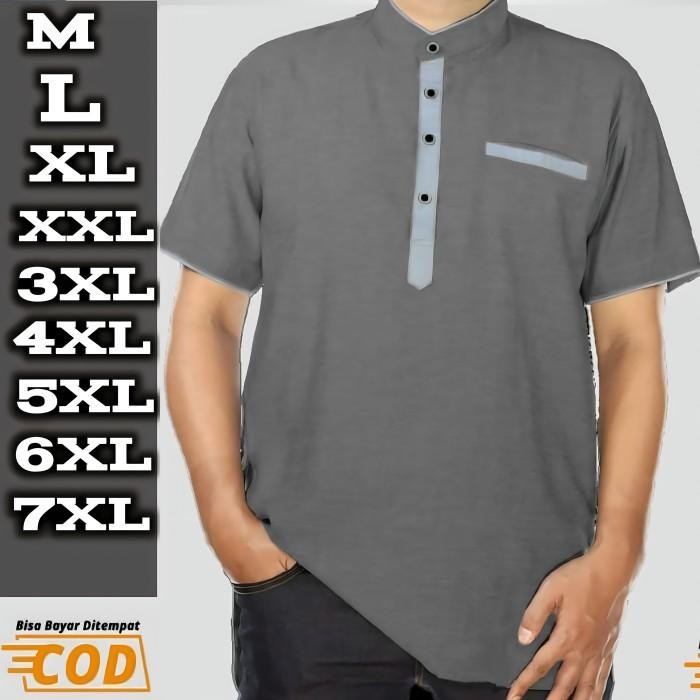 (Allthebest) Baju Koko Kurta pendek Jumbo XXXL xxxxl kurta Big Size 7xl 6xl 5xl M L