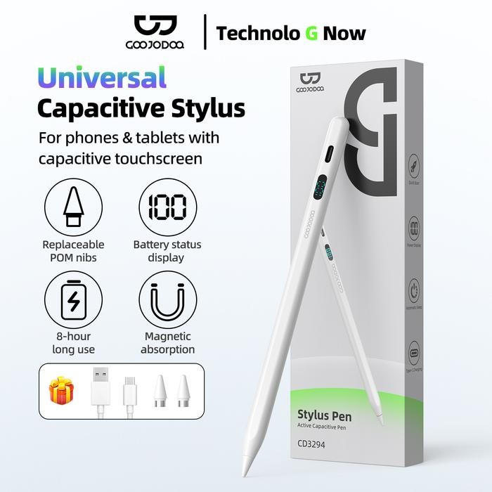 GOOJODOQ GD04 Stylus Pen Universal Pena Stylus Multifungsi with battery indicator suitable for